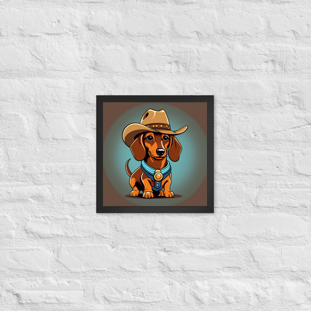 PugMug Custom Tan Dachshund Framed Print