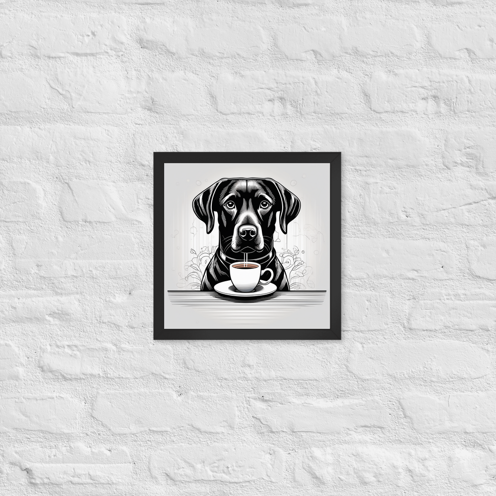 PugMug Custom Black Labrador Retriever Framed Print