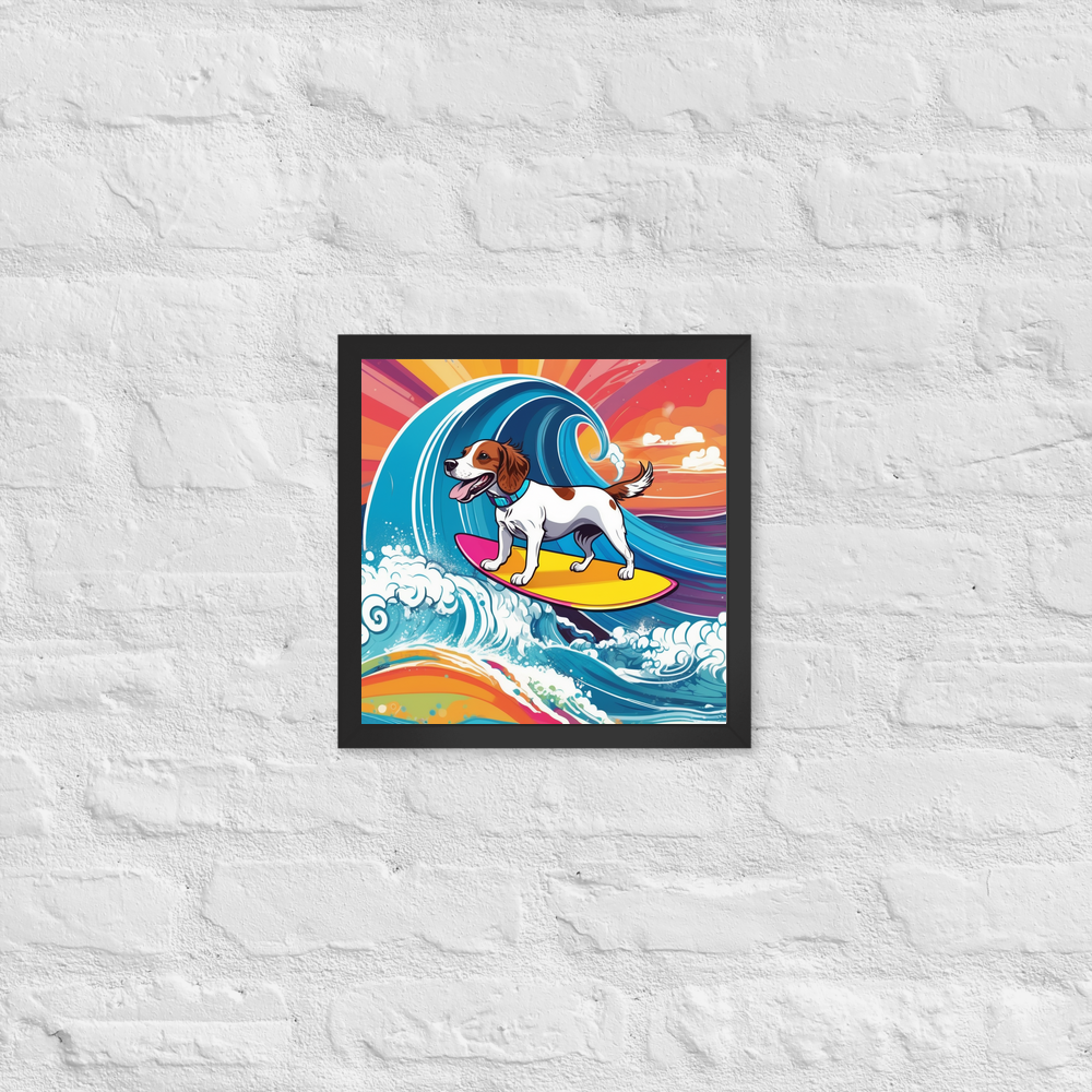 PugMug Custom Brittany Dog Framed Print