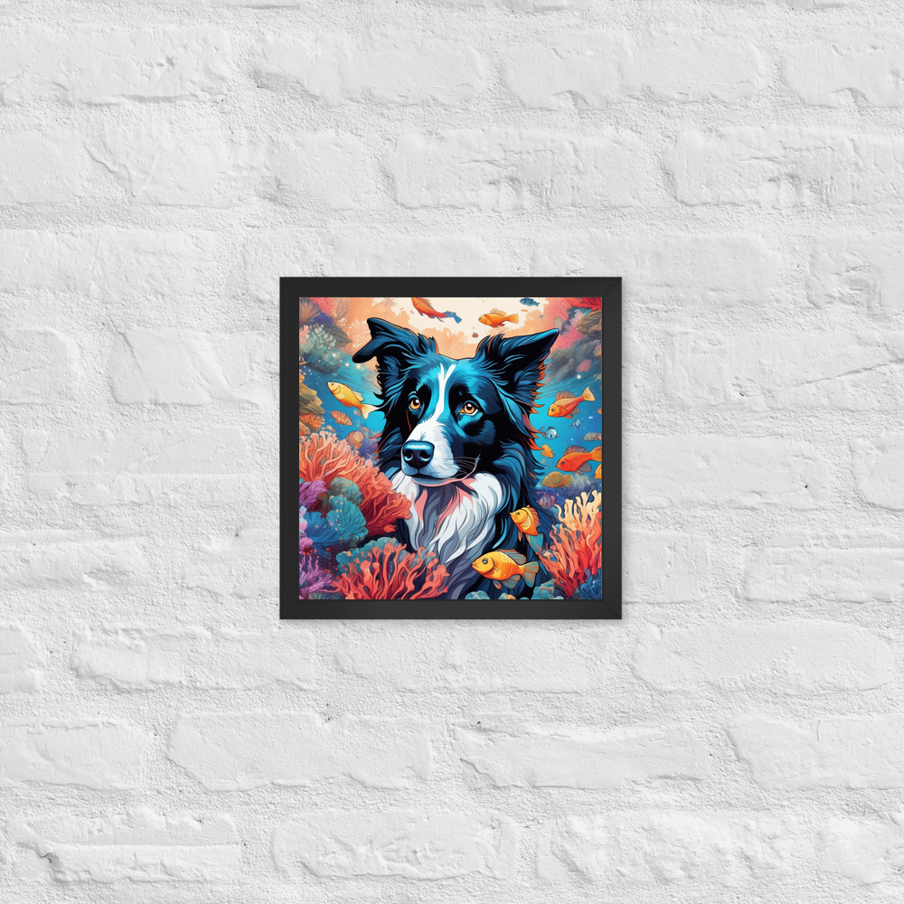 PugMug Custom Border Collie Framed Print