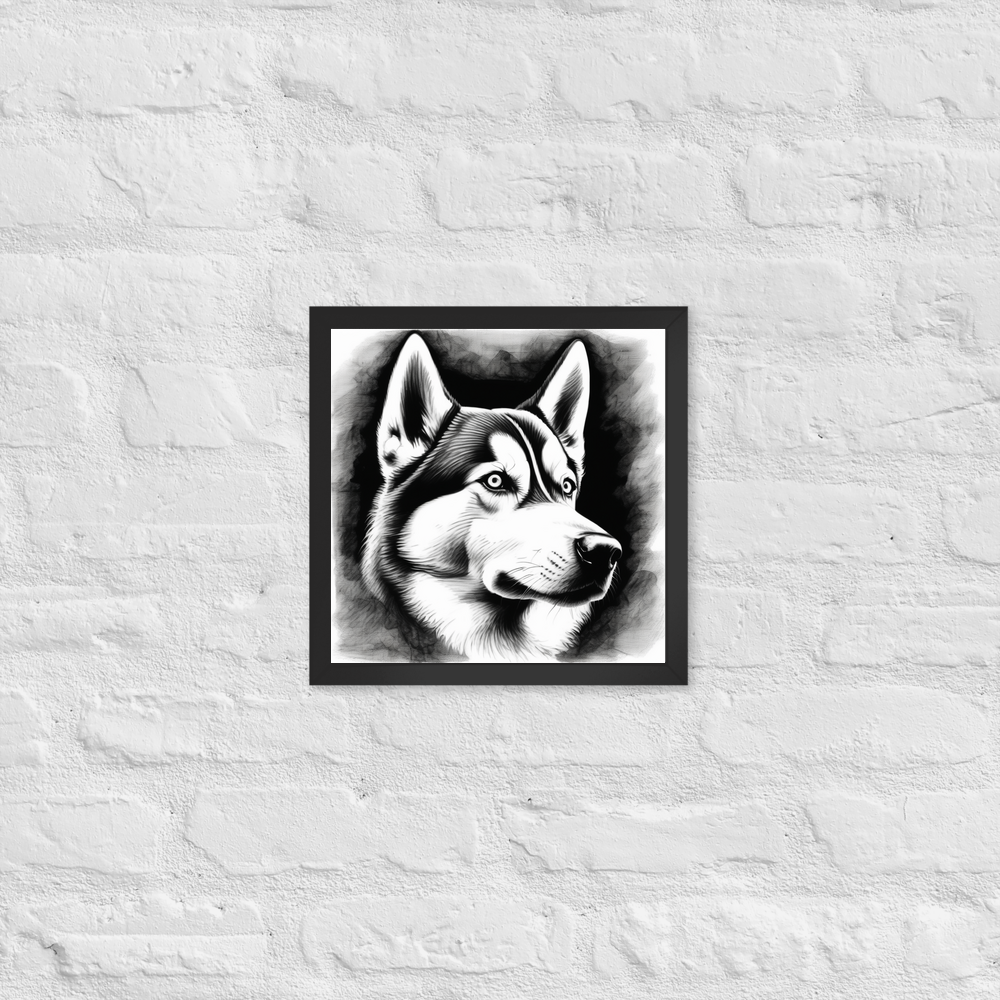 PugMug Custom Siberian Husky Framed Print