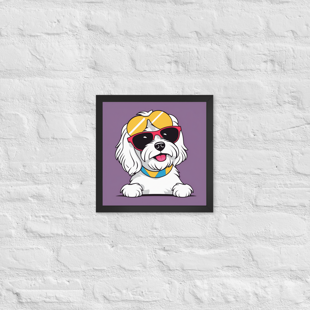 PugMug Custom White Havanese Dog Framed Print