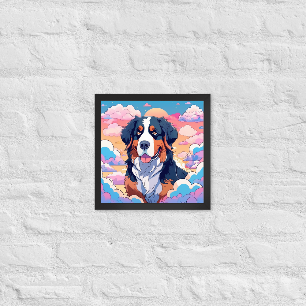 PugMug Custom Bernese Mountain Dog Framed Print