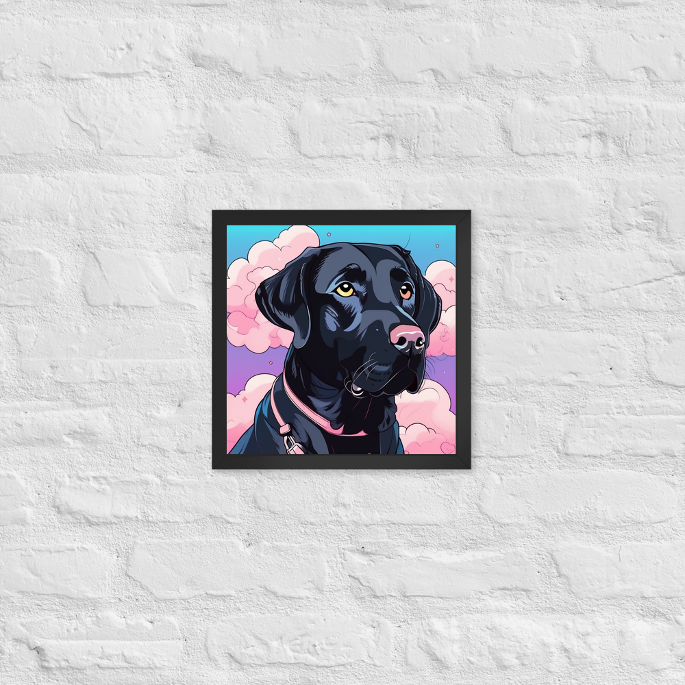 PugMug Custom Black Labrador Retriever Framed Print
