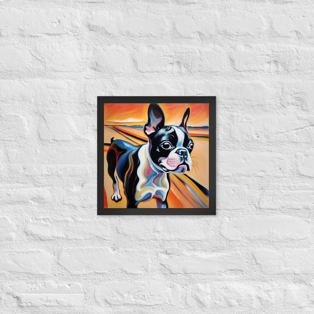 PugMug Custom Boston Terrier Framed Print