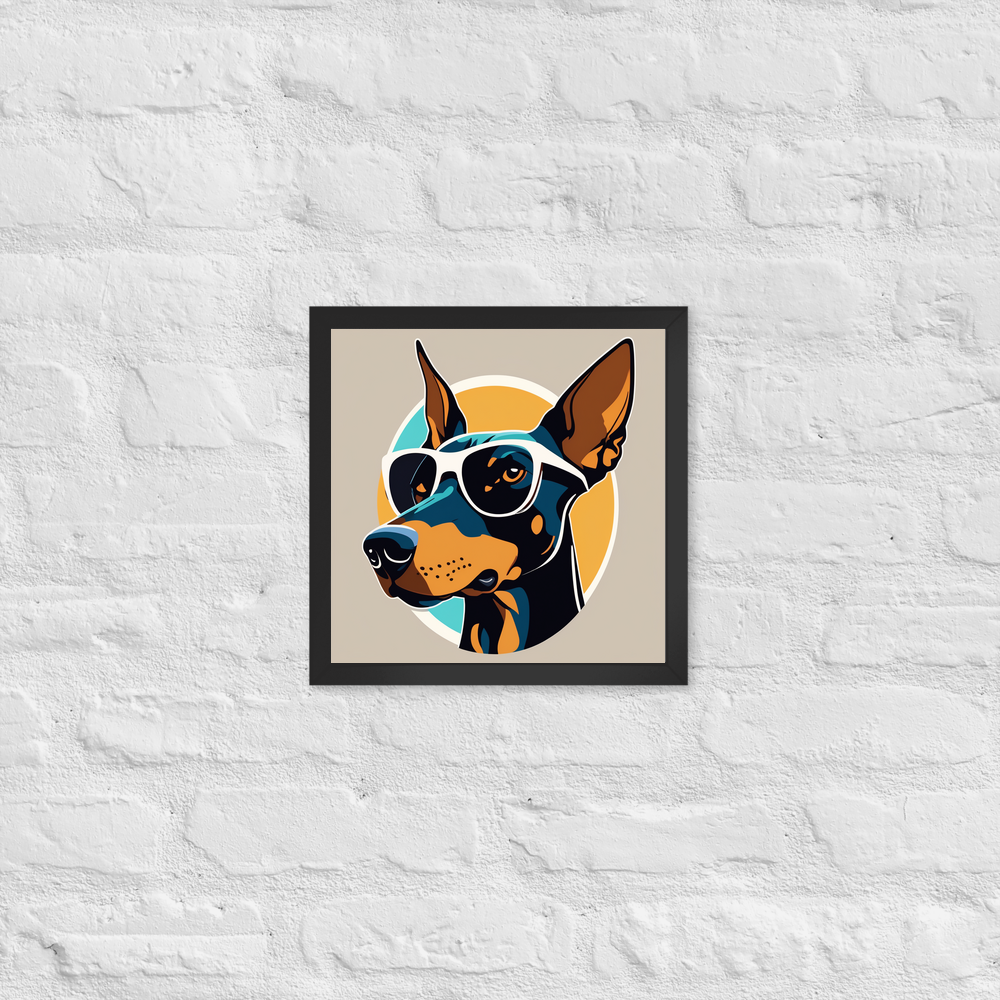 PugMug Custom Doberman Pinscher Framed Print