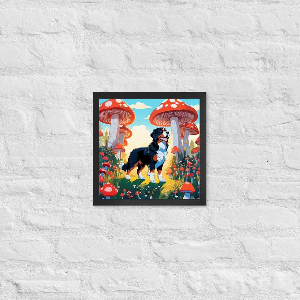 PugMug Custom Bernese Mountain Dog Framed Print