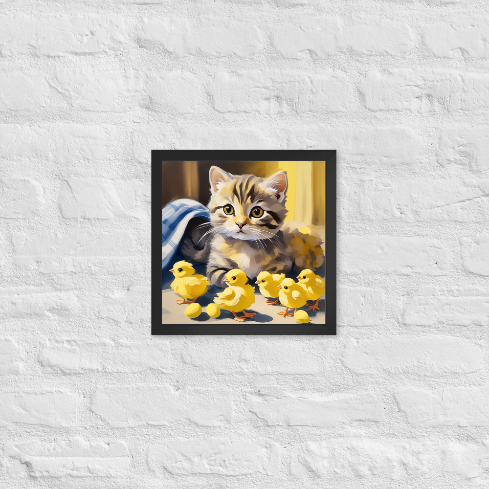 PugMug Custom Tabby Scottish Fold Cat Framed Print