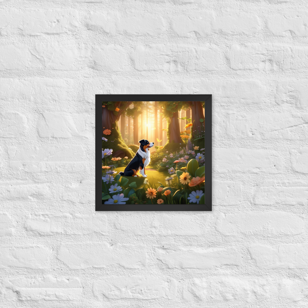 PugMug Custom Miniature American Shepherd Framed Print
