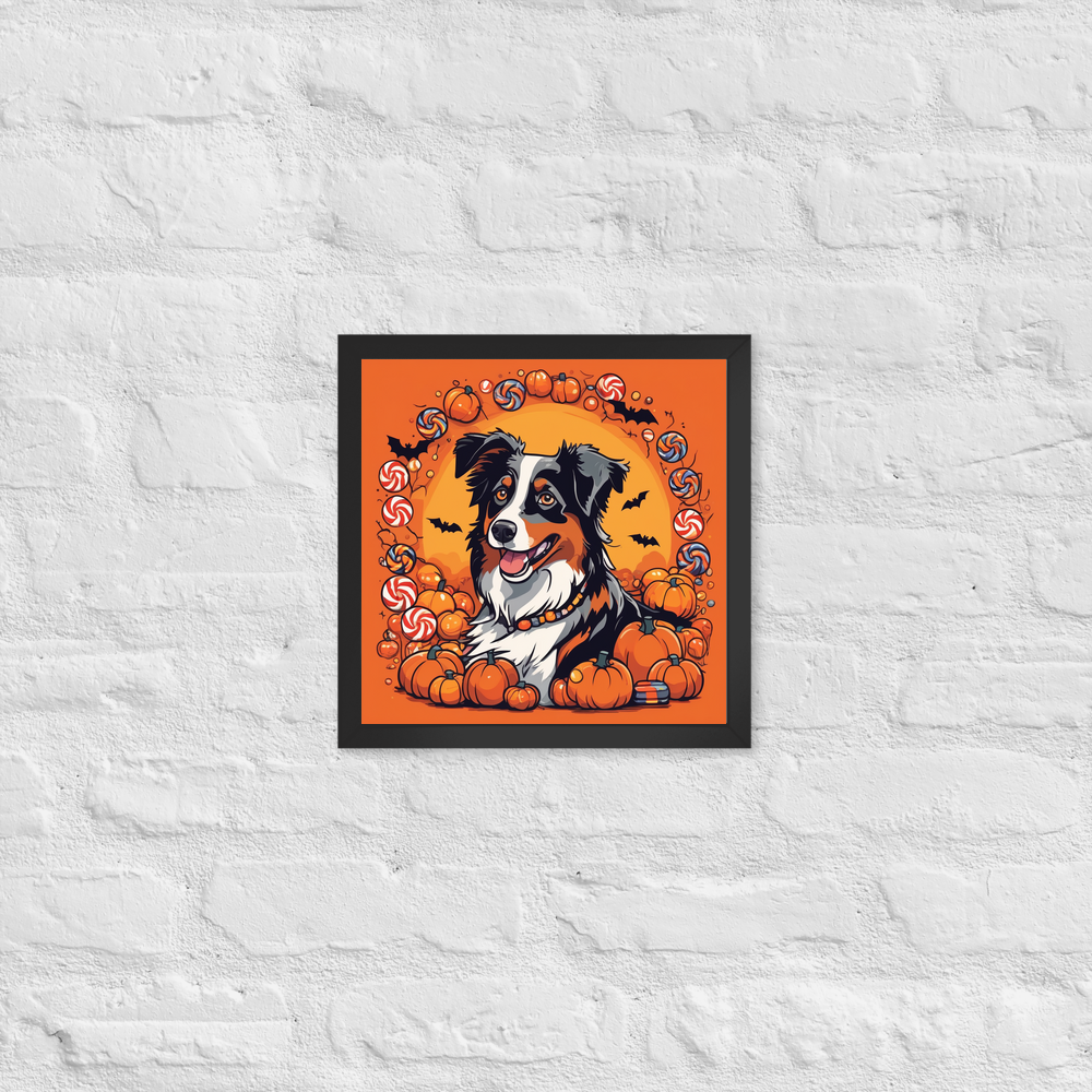 PugMug Custom Australian Shepherd Dog Framed Print