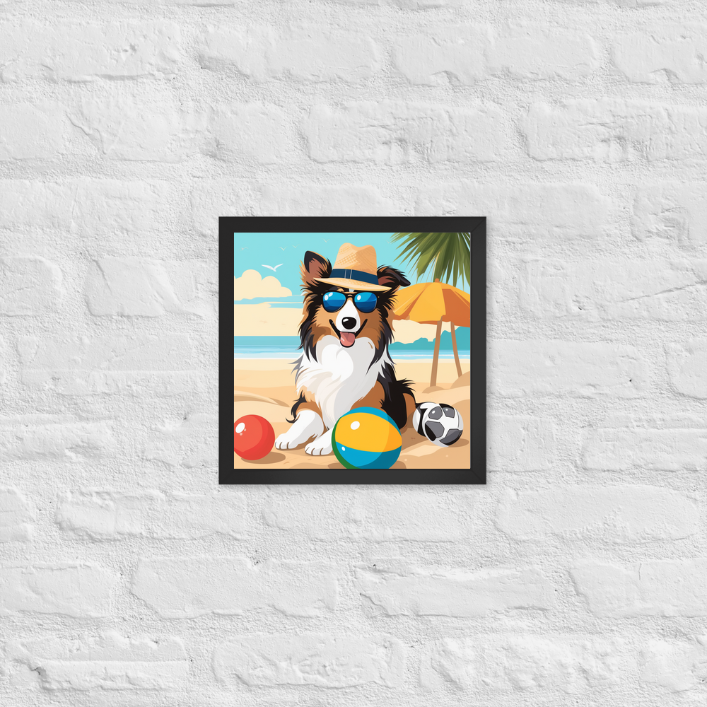 PugMug Custom Shetland Sheepdog Framed Print