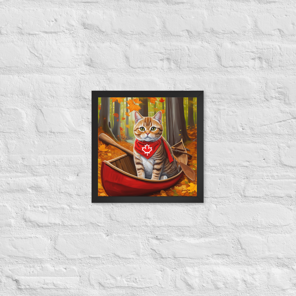 PugMug Custom Tabby British Shorthair Cat Framed Print