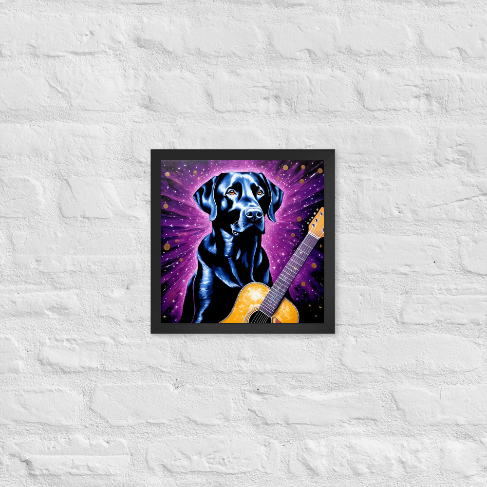 PugMug Custom Black Labrador Retriever Framed Print