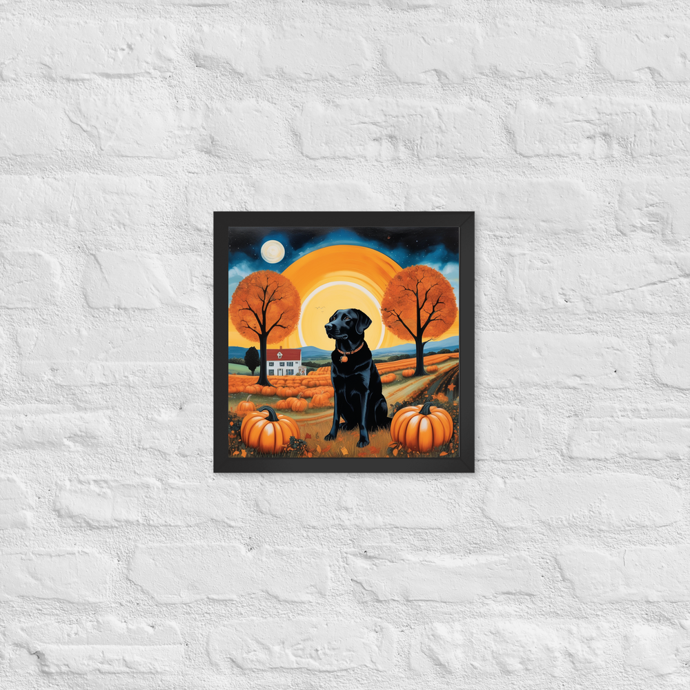 PugMug Custom Black Labrador Retriever Framed Print