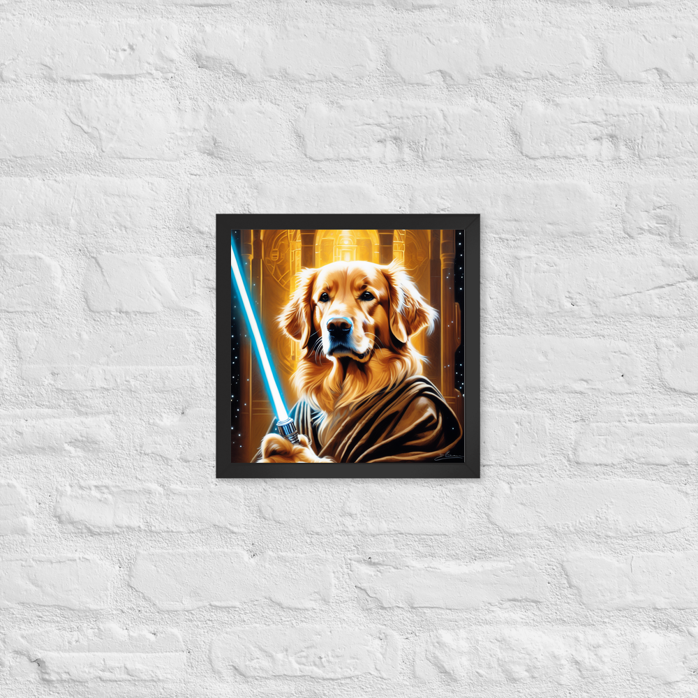 PugMug Custom Golden Retriever Framed Print