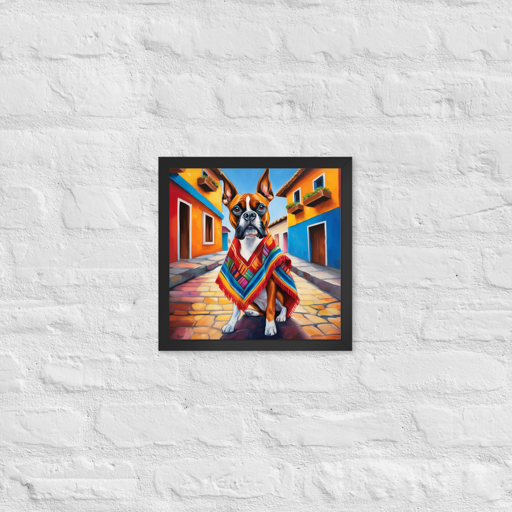 PugMug Custom Boxer Dog Framed Print