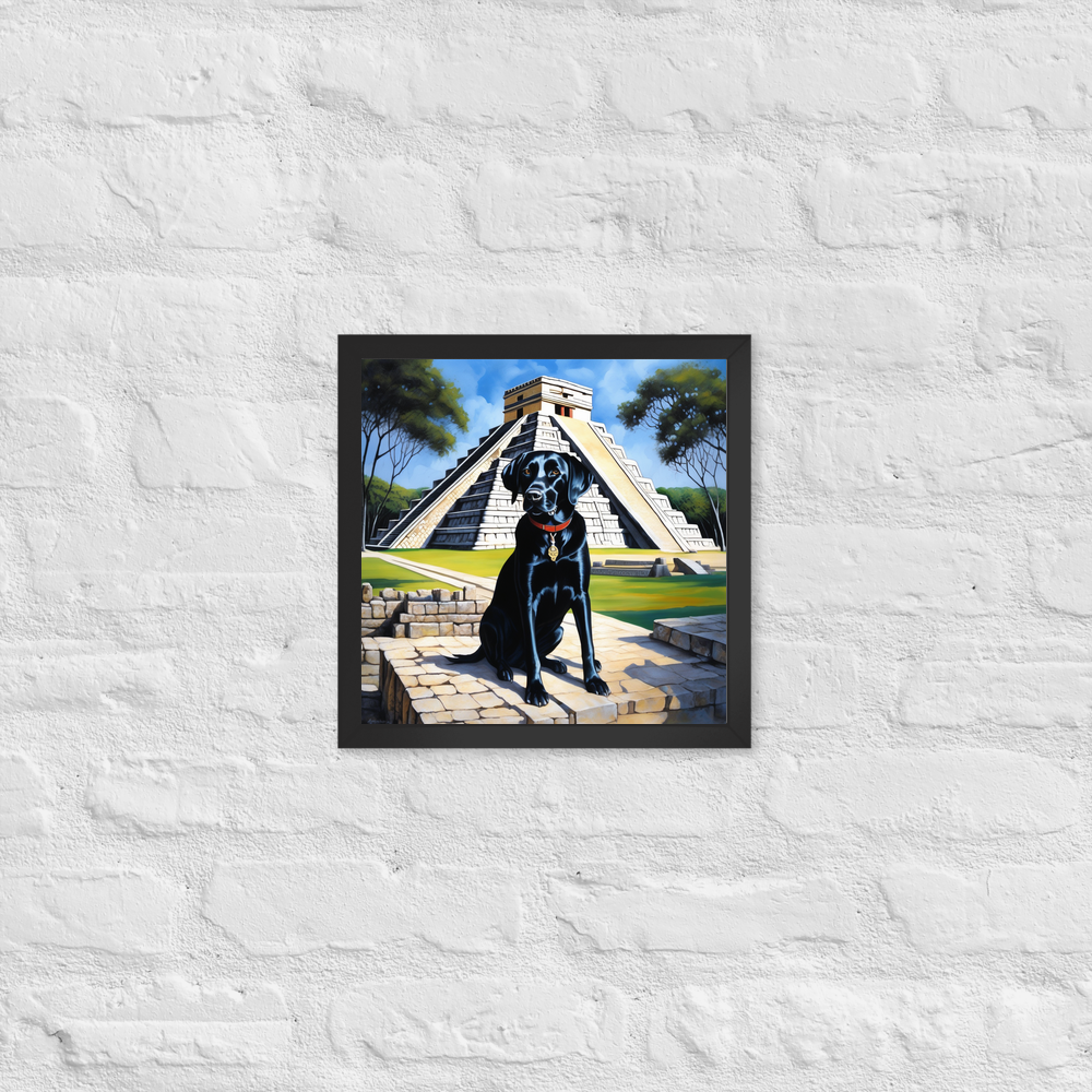 PugMug Custom Black Labrador Retriever Framed Print