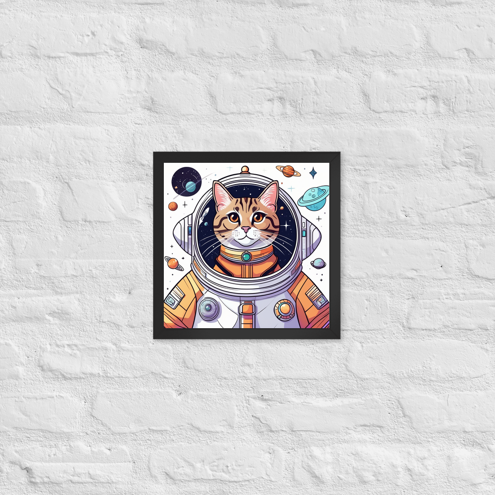 PugMug Custom Tabby Exotic Cat Framed Print