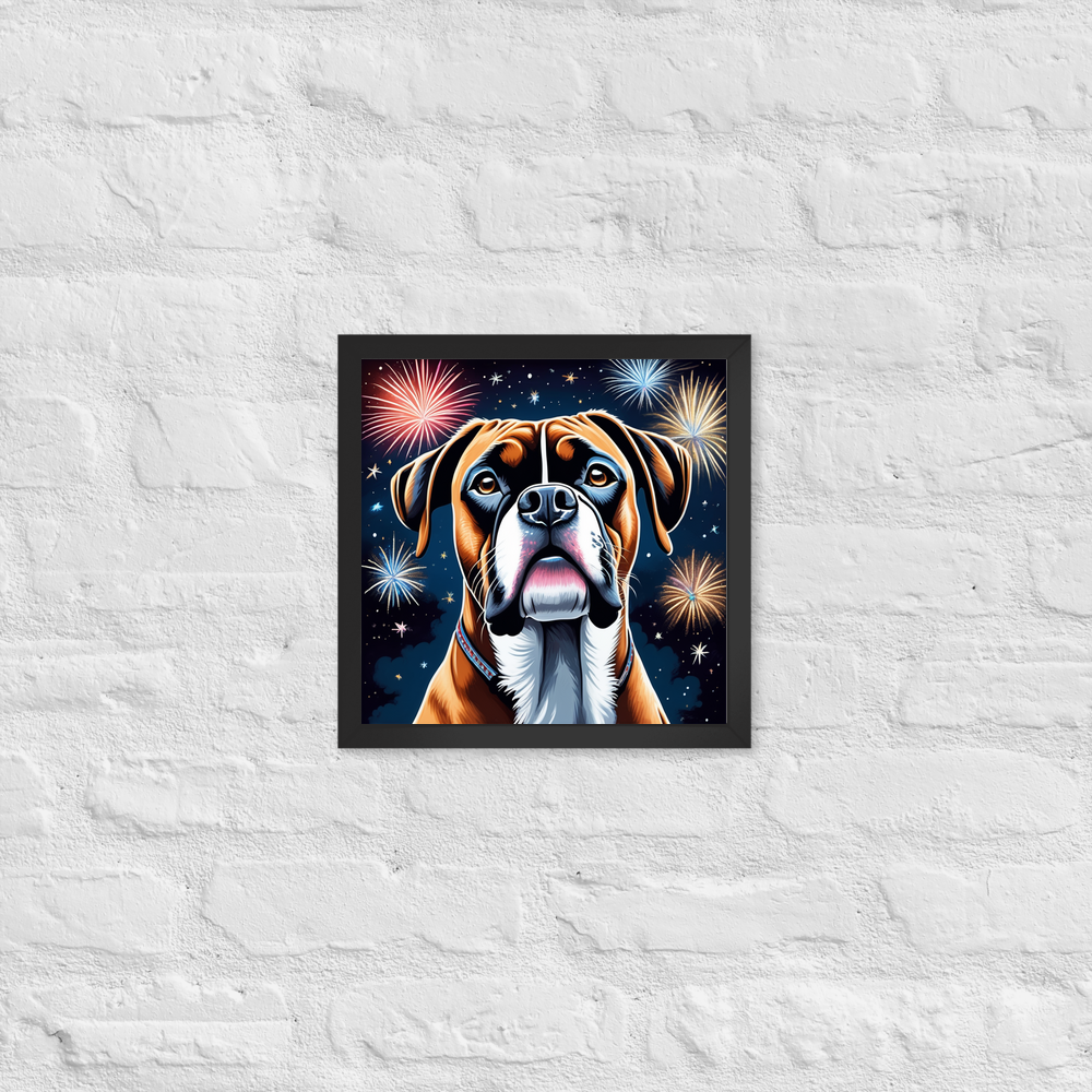 PugMug Custom Boxer Dog Framed Print