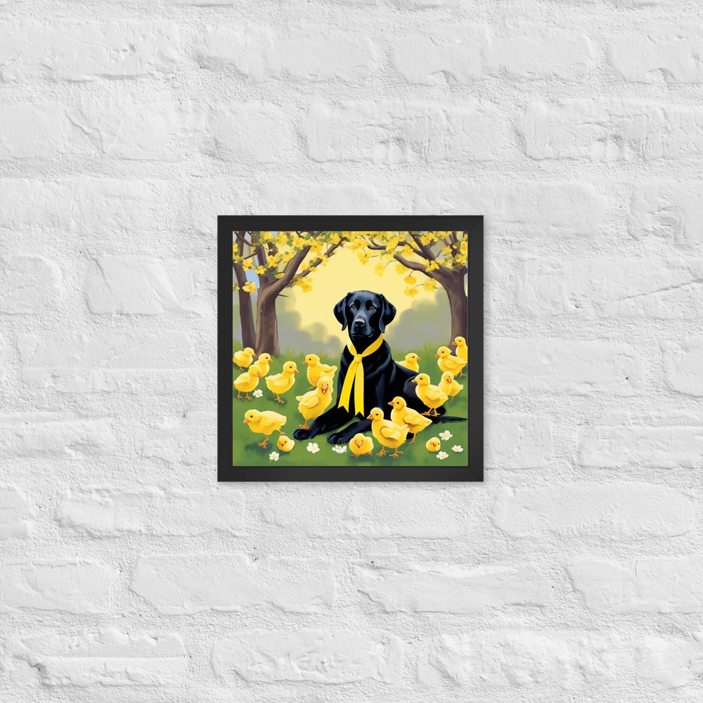 PugMug Custom Black Labrador Retriever Framed Print