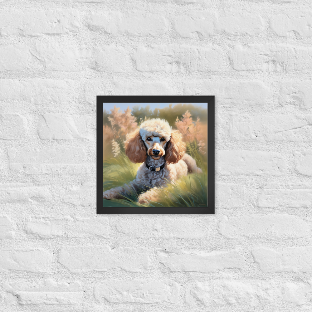 PugMug Custom Tan Poodle Framed Print