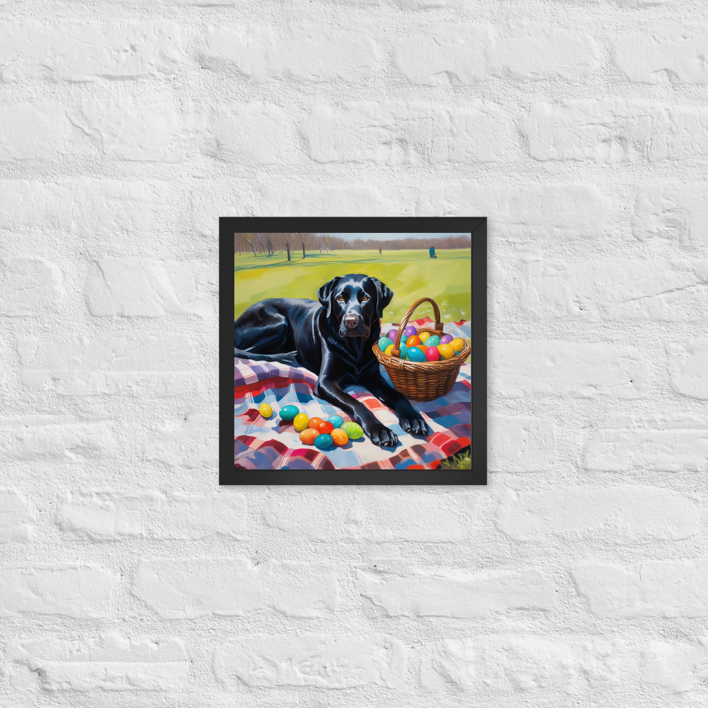 PugMug Custom Black Labrador Retriever Framed Print
