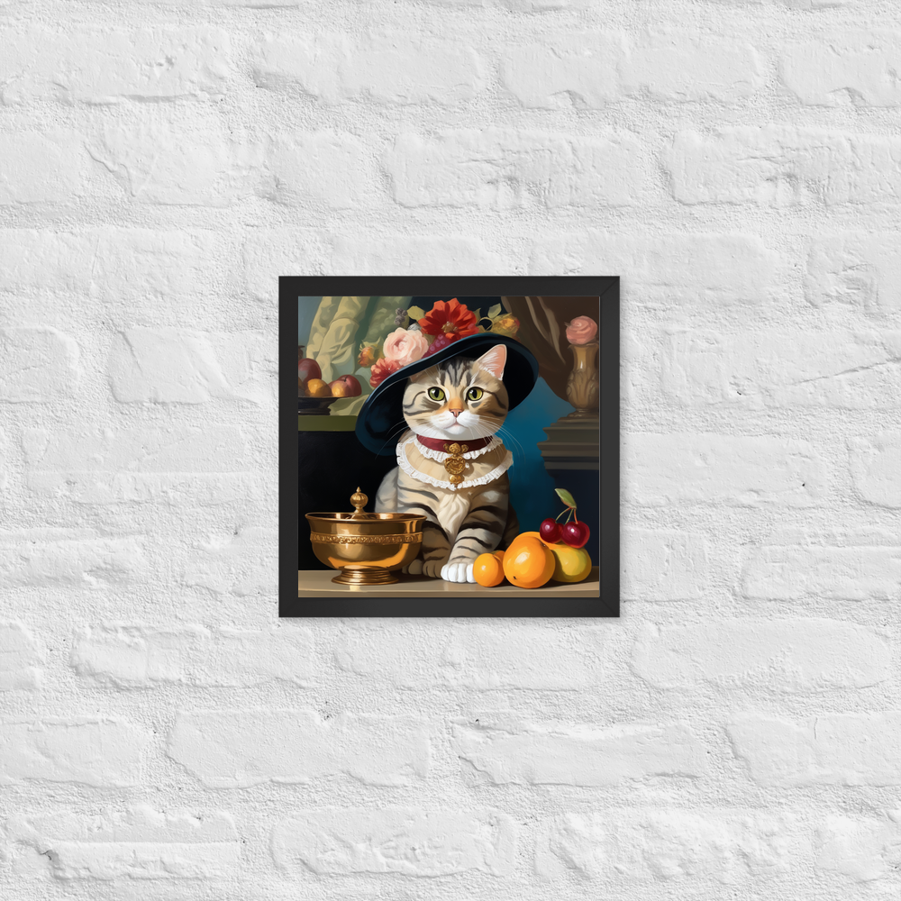 PugMug Custom Tabby British Shorthair Cat Framed Print