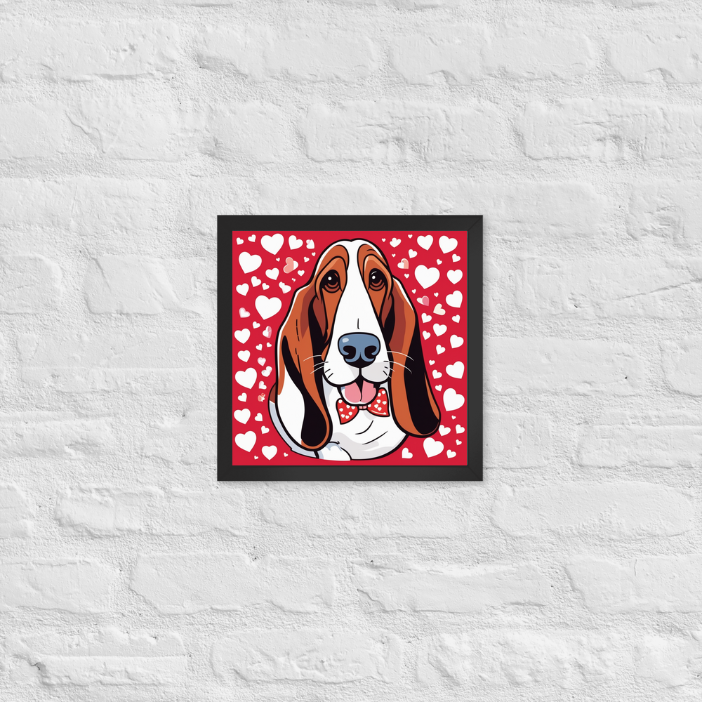 PugMug Custom Basset Hound Framed Print