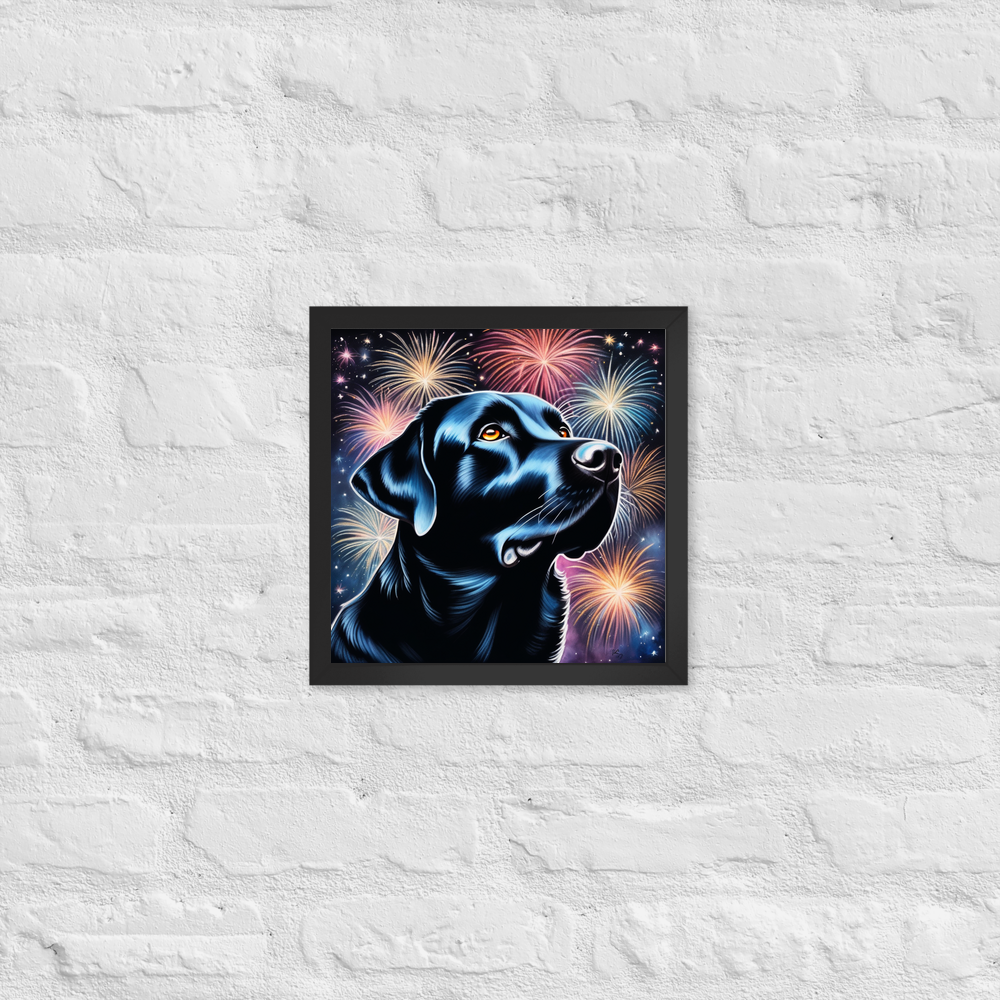PugMug Custom Black Labrador Retriever Framed Print