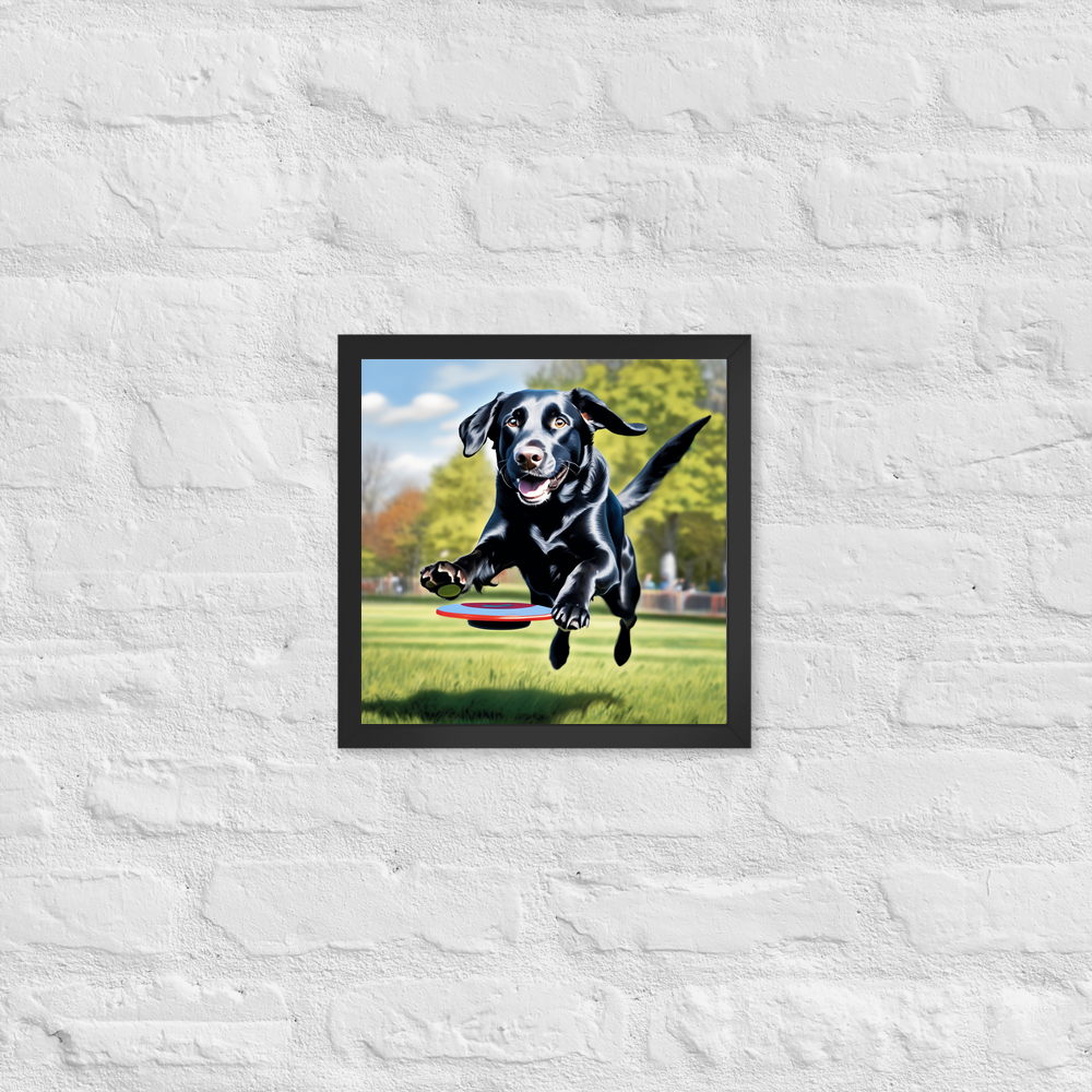 PugMug Custom Black Labrador Retriever Framed Print