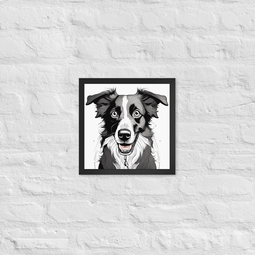PugMug Custom Border Collie Framed Print