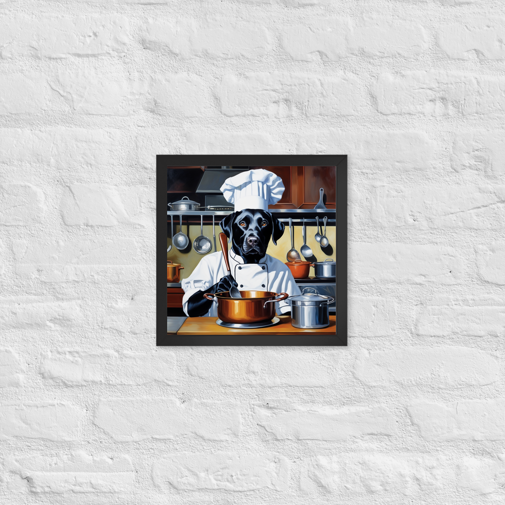 PugMug Custom Black Labrador Retriever Framed Print