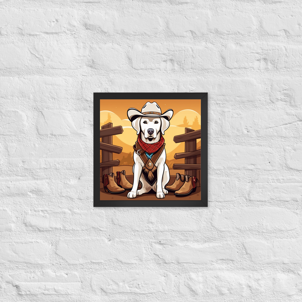 PugMug Custom White Labrador Retriever Framed Print