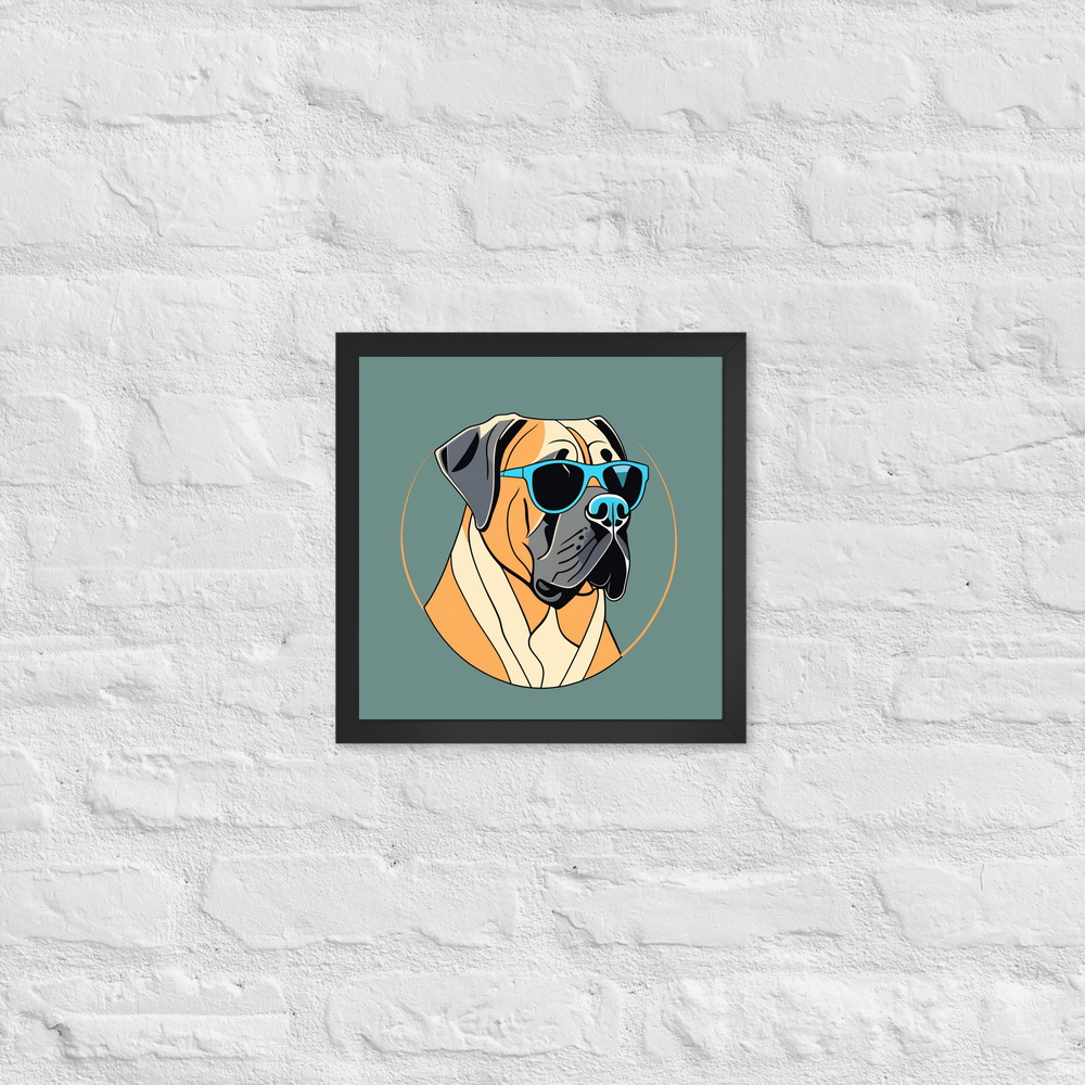 PugMug Custom Mastiff Framed Print