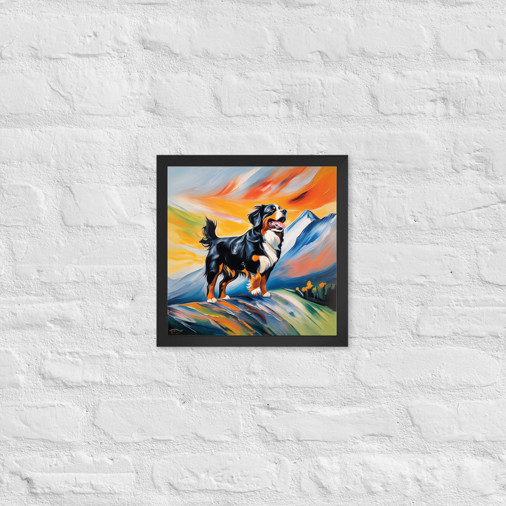 PugMug Custom Bernese Mountain Dog Framed Print