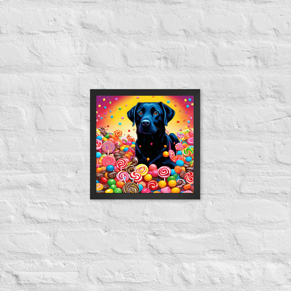 PugMug Custom Black Labrador Retriever Framed Print