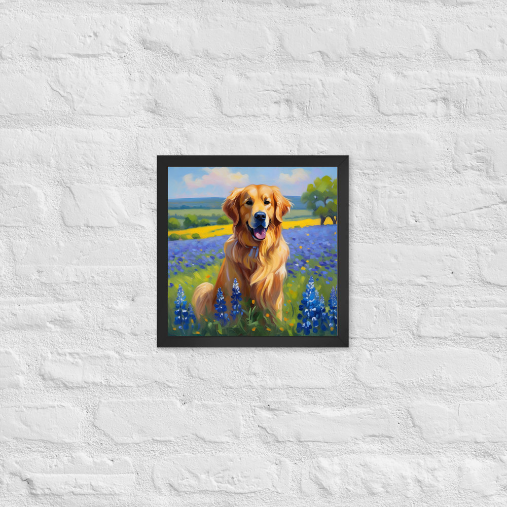 PugMug Custom Golden Retriever Framed Print