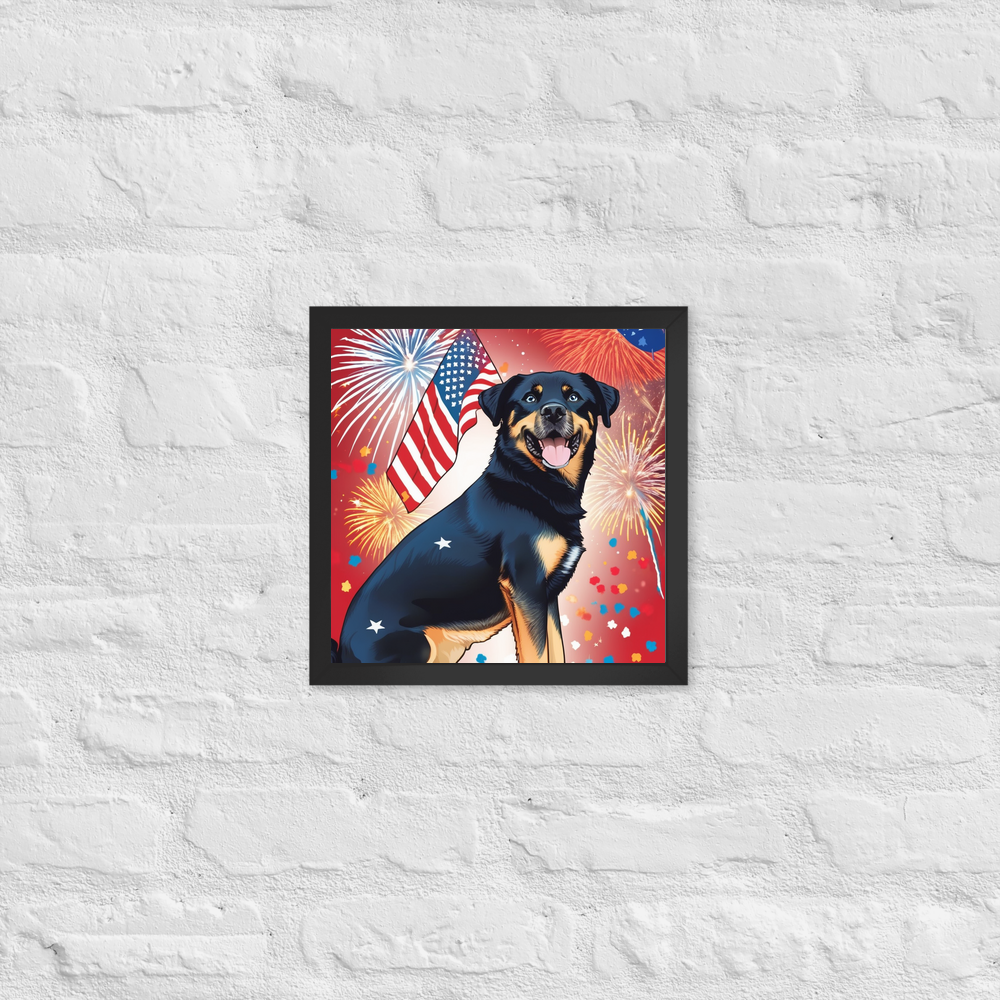 PugMug Custom Blue Framed Print