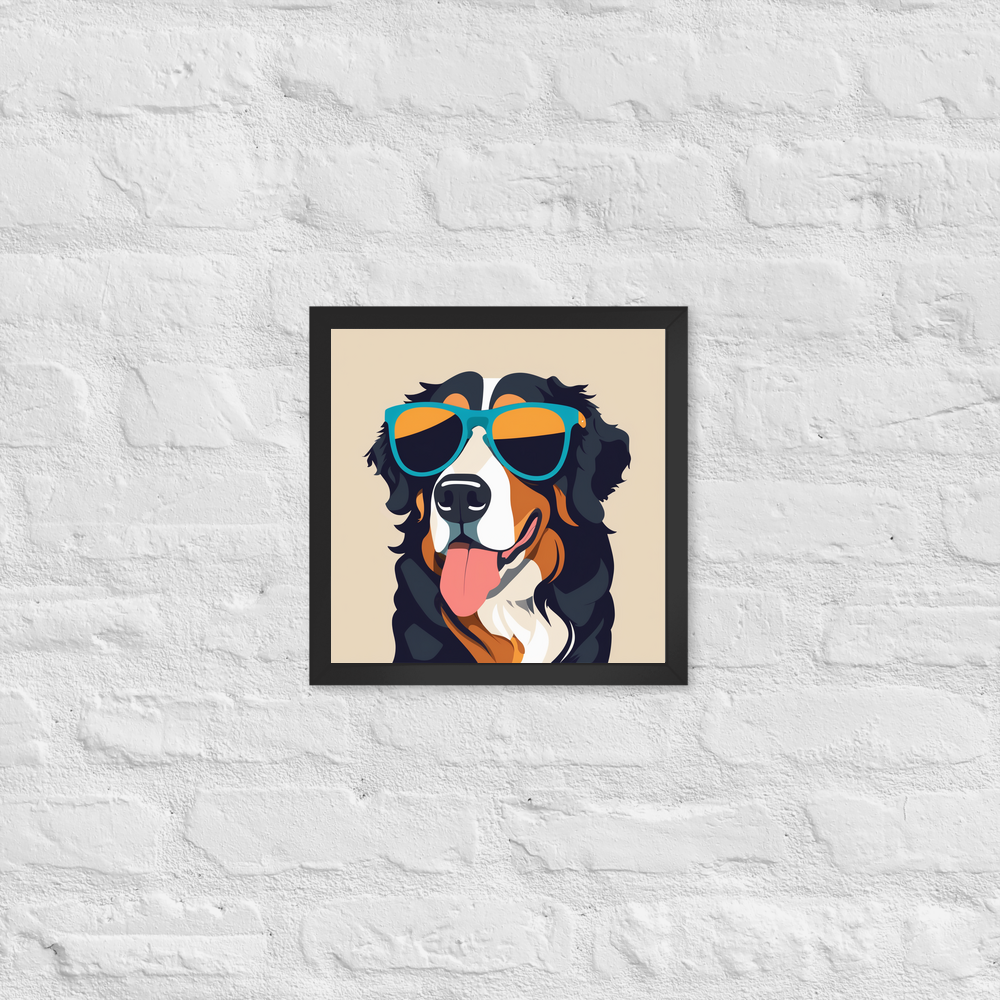 PugMug Custom Bernese Mountain Dog Framed Print