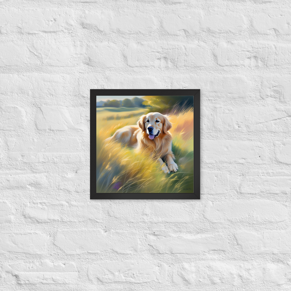 PugMug Custom Golden Retriever Framed Print