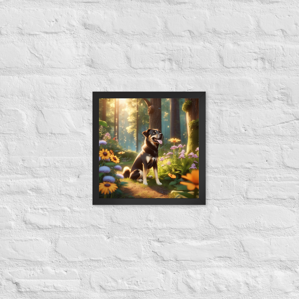 PugMug Custom Blue Framed Print