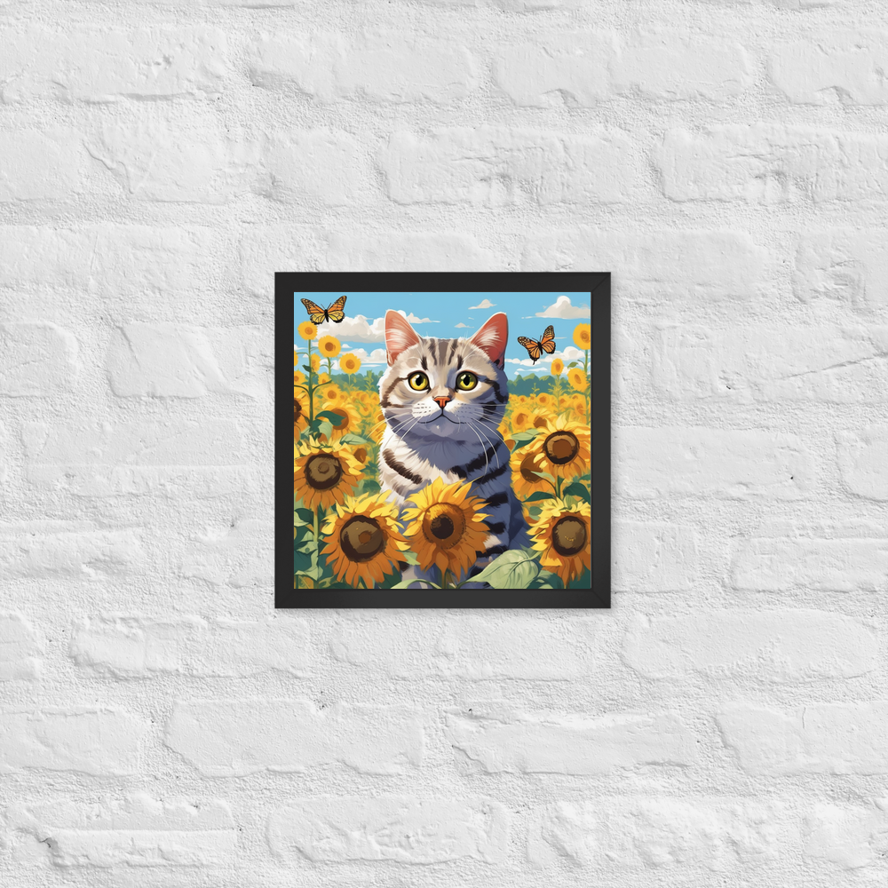 PugMug Custom Tabby British Shorthair Cat Framed Print