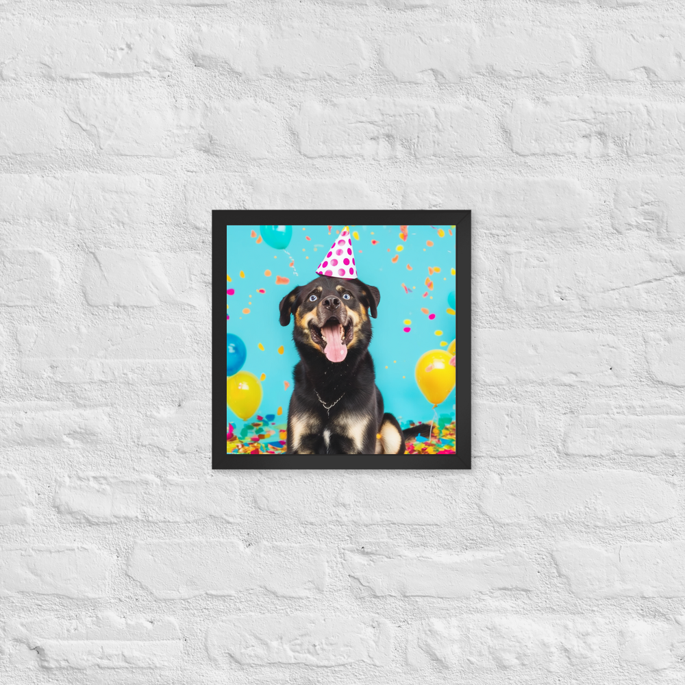 PugMug Custom Blue Framed Print
