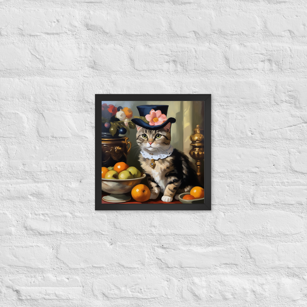 PugMug Custom Tabby Scottish Fold Cat Framed Print
