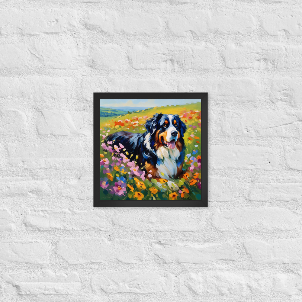 PugMug Custom Bernese Mountain Dog Framed Print