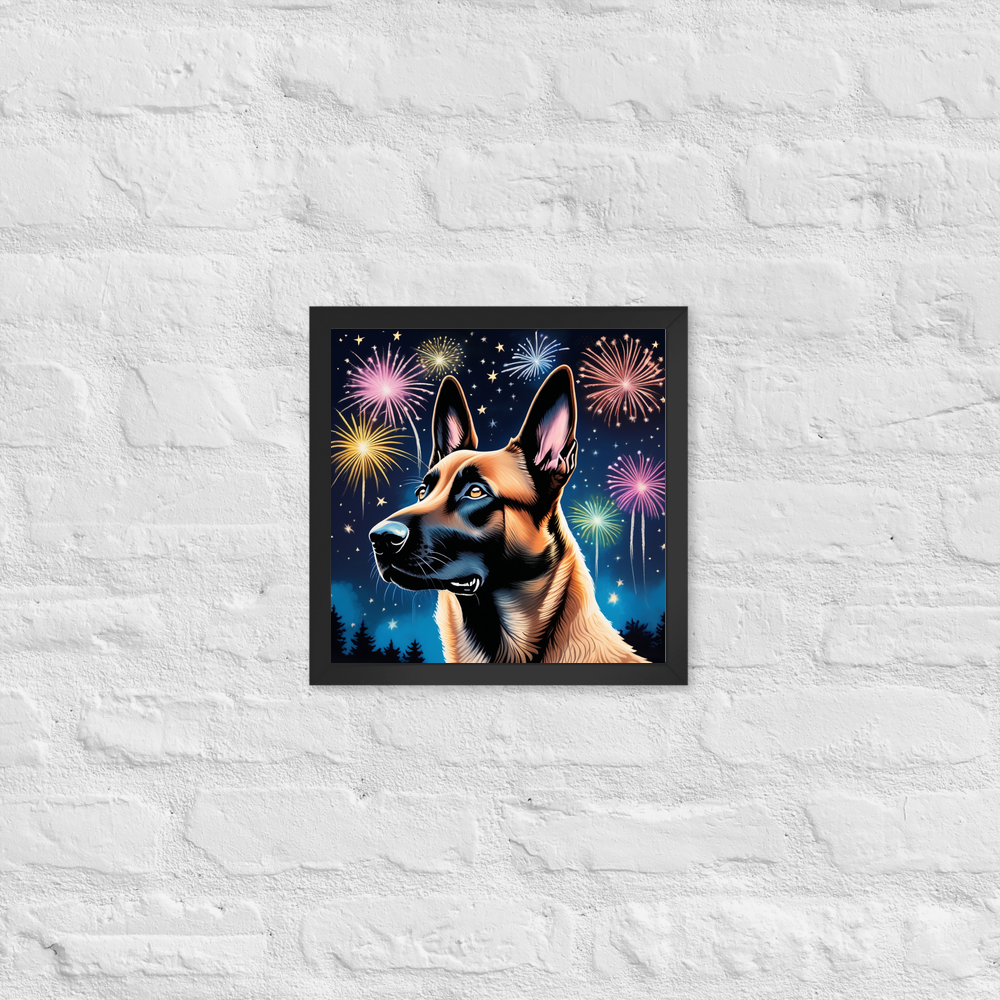 PugMug Custom Belgian Malinois Framed Print