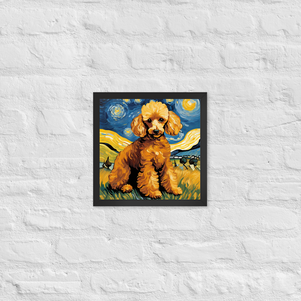 PugMug Custom Tan Poodle Framed Print