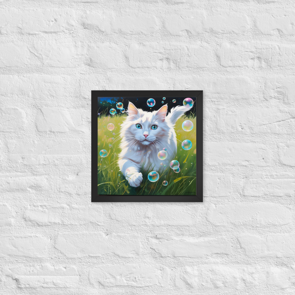 PugMug Custom White Ragdoll Cat Framed Print