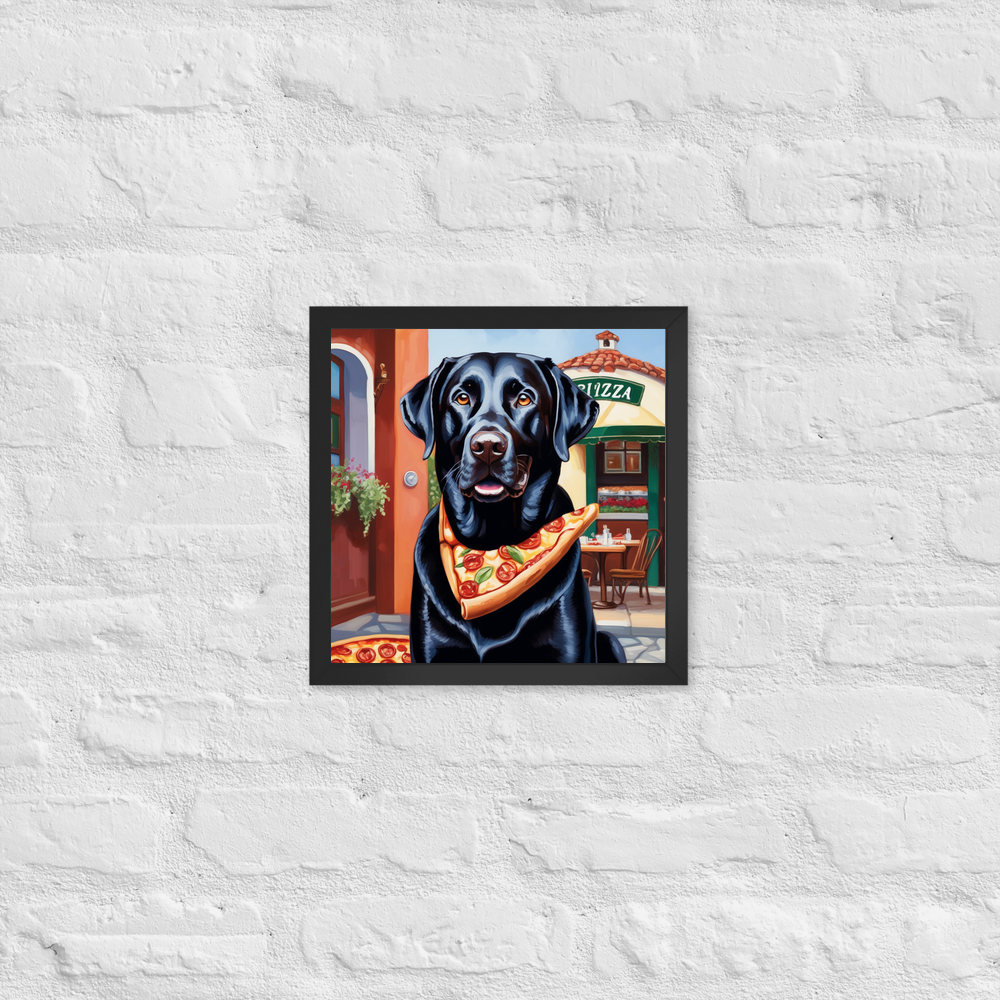 PugMug Custom Black Labrador Retriever Framed Print