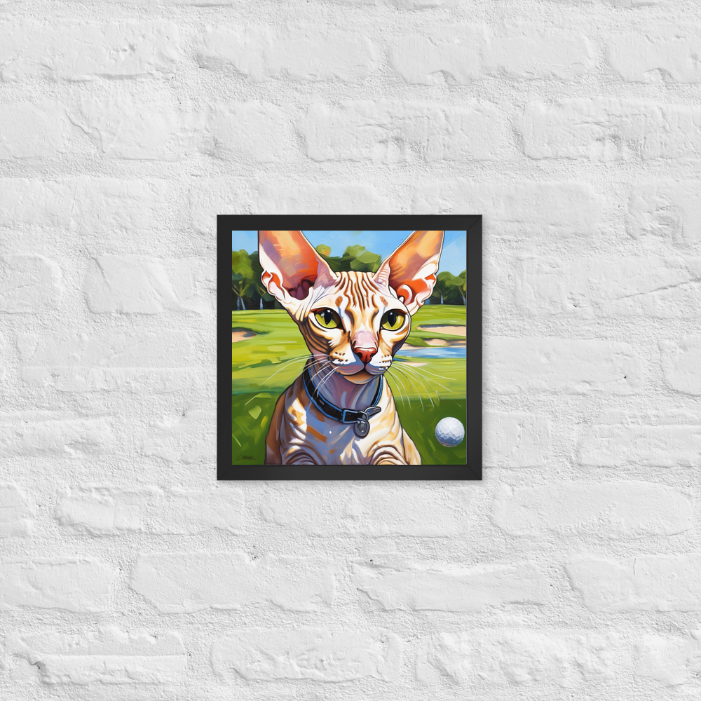 PugMug Custom Tabby Sphynx Cat Framed Print